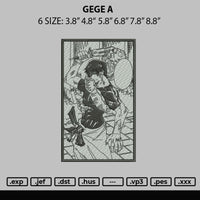 Gege A Embroidery File 6 sizes