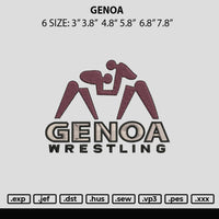 Genoa Embroidery File 6 sizes