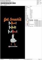 Get Smackd Embroidery File 6 sizes