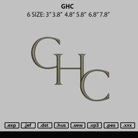 Ghc Embroidery File 6 sizes