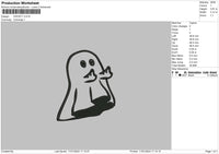 Ghost002 Embroidery File 6 sizes