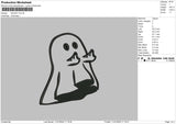 Ghost002 Embroidery File 6 sizes