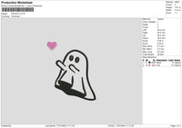 Ghost001 Embroidery File 6 sizes