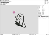 Ghost001 Embroidery File 6 sizes