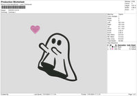 Ghost001 Embroidery File 6 sizes