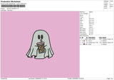 Ghost Bobba Embroidery File 6 sizes