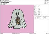 Ghost Bobba Embroidery File 6 sizes