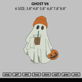 Ghost V6 Embroidery File 6 sizes