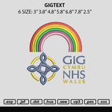 Gigtext Embroidery File 6 sizes