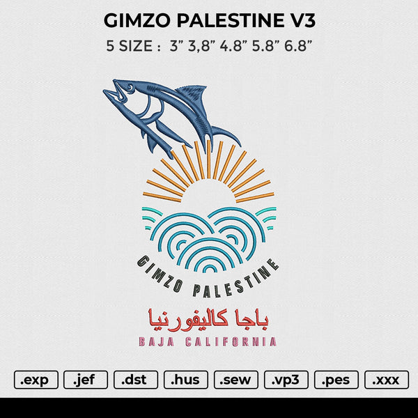 GIMZO PALESTINE V3 Embroidery