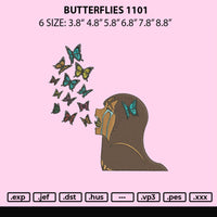 Butterflies 1101 Embroidery File 6 sizes