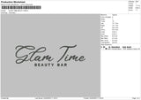 Glam Time Embroidery File 6 sizes