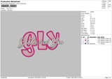 Glytext Embroidery File 6 sizes