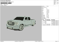 GMC Car Embroidery file 6 sizes