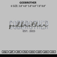 Godbrother Embroidery File 6 sizes