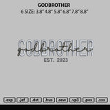 Godbrother Embroidery File 6 sizes