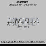 Godfather Embroidery File 6 sizes