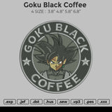 Goku Black Coffee Embroidery