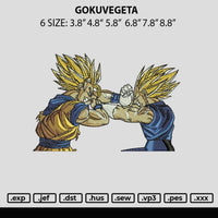 Gokuvegeta Embroidery File 6 sizes