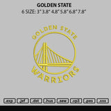 Golden State Embroidery File 6 sizes