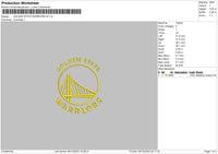 Golden State Embroidery File 6 sizes