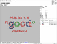 Dear Santa Embroidery