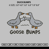 Duck Bumps Embroidery File 6 sizes