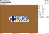 Grey Sloan Embvroidery File 6 sizes