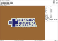 Grey Sloan Embvroidery File 6 sizes