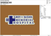 Grey Sloan Embvroidery File 6 sizes