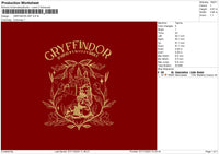 Griffindor 0711 Embroidery File 6 sizes