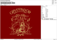 Griffindor 0711 Embroidery File 6 sizes