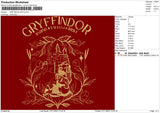 Griffindor 0711 Embroidery File 6 sizes