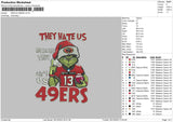 Grinch 49Ers Embroidery File 6 sizes