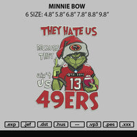 Grinch 49Ers Embroidery File 6 sizes