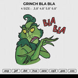 GRINCH BLA BLA Embroidery