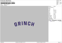 GrinchText Emboidery File 6 sizes