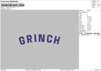 GrinchText Emboidery File 6 sizes