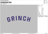 GrinchText Emboidery File 6 sizes