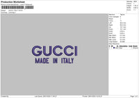 Italy Text Embroidery File 6 sizes