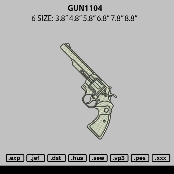 Gun1101 Embroidery File 6 sizes