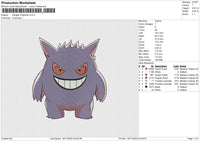 gengar pokemon Embroidery