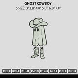 Ghost Cowboy Embroidery File 6 sizes