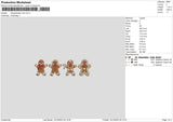 Gingerbread 1412 Embroidery File 6 sizes