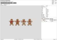 Gingerbread 1412 Embroidery File 6 sizes