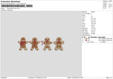 Gingerbread 1412 Embroidery File 6 sizes