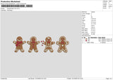 Gingerbread 1412 Embroidery File 6 sizes