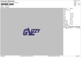 Gizzy Embroidery File 6 sizes