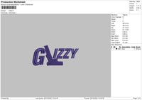 Gizzy Embroidery File 6 sizes