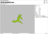 Grinchs Hand V1 Embroidery File 6 sizes